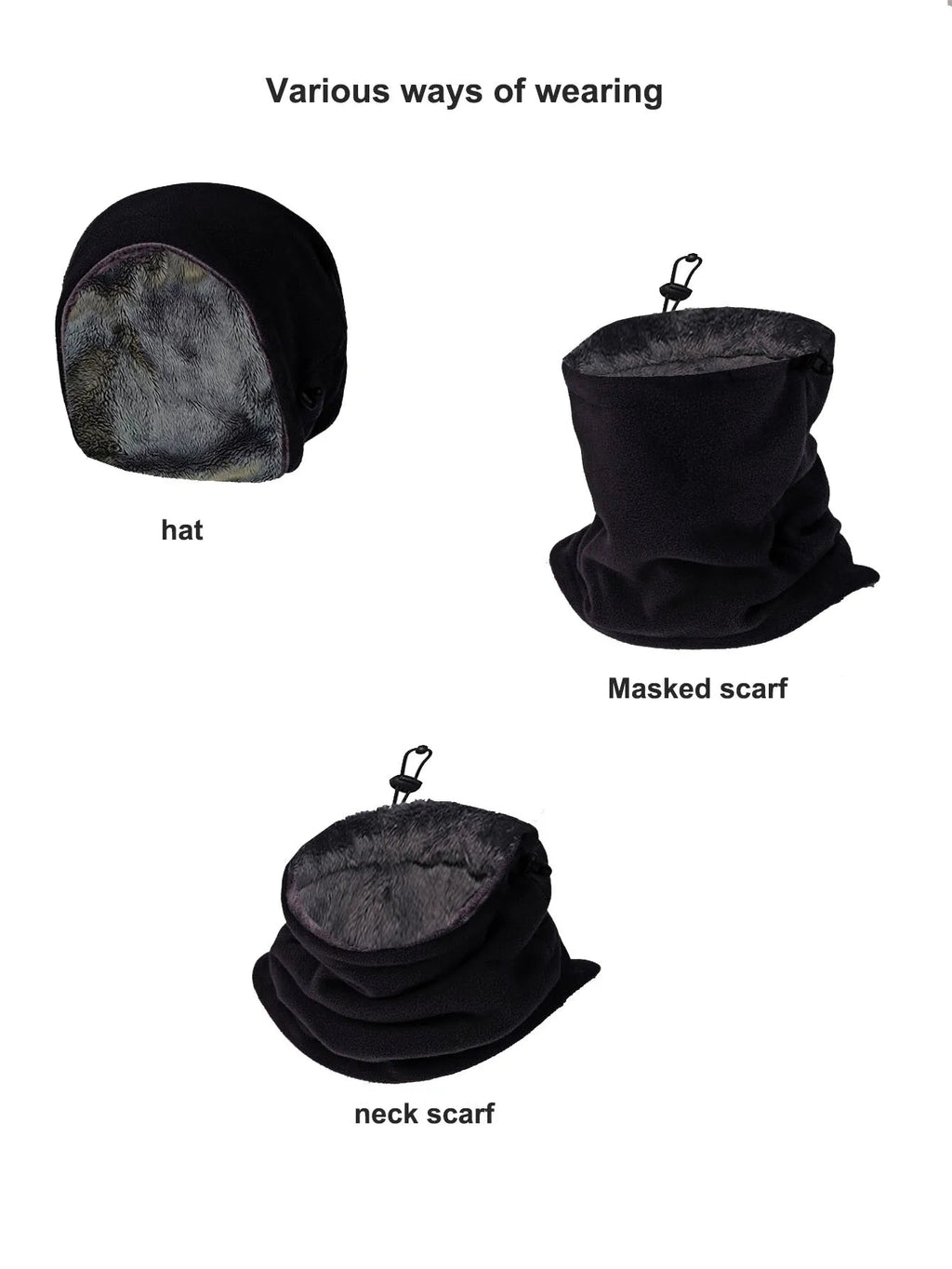 Pasamontañas polar bufanda tubular para cuello