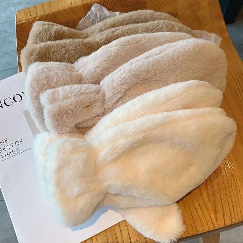 Manoplas de felpa suaves Guantes cálidos de invierno