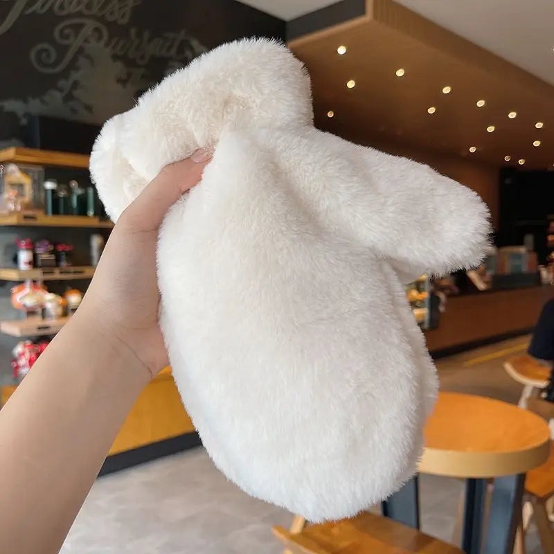 Manoplas de felpa suaves Guantes cálidos de invierno