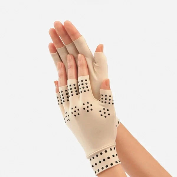 Guantes magnéticos de compresión sin dedos para la artritis