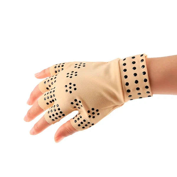 Guantes magnéticos de compresión sin dedos para la artritis