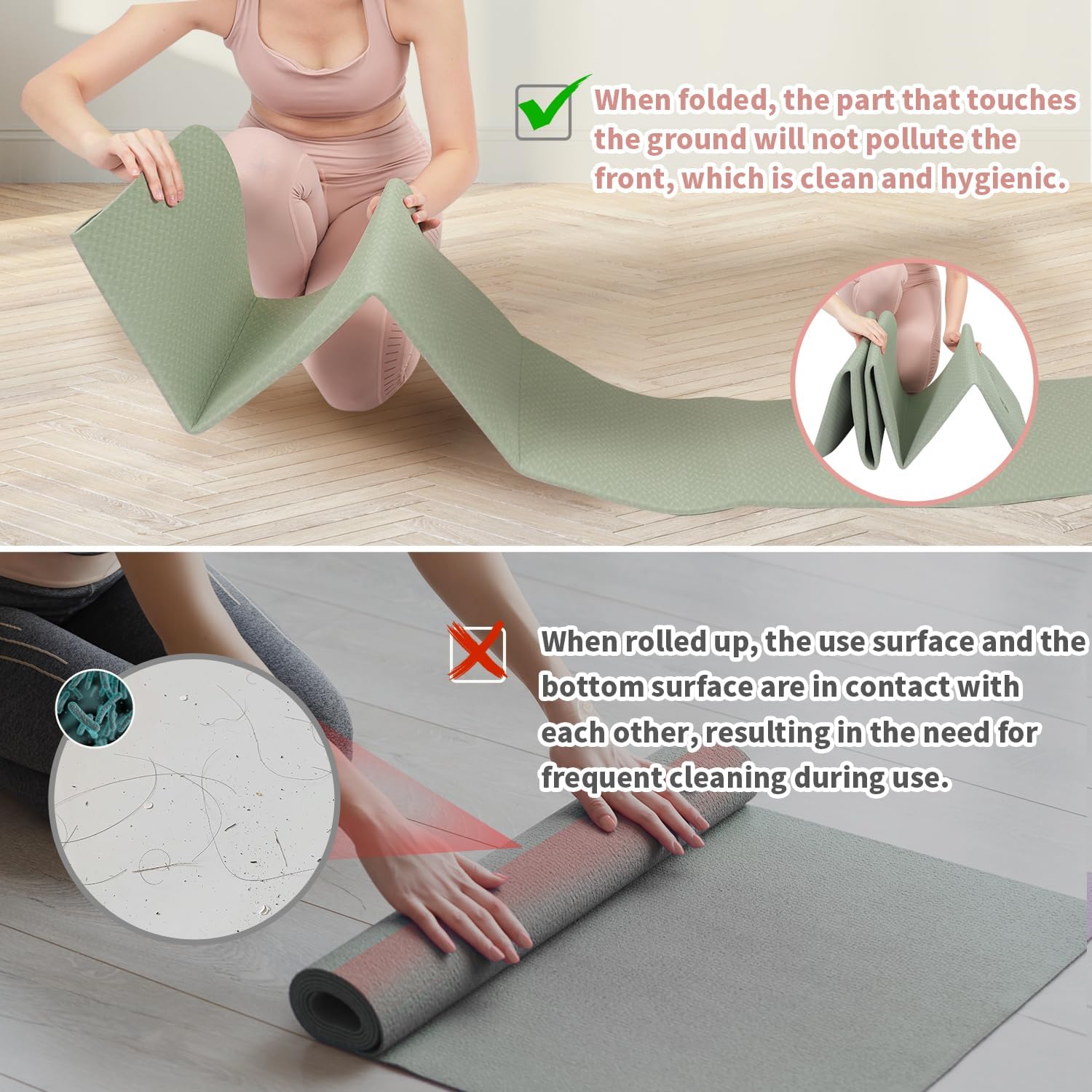 Esterilla de yoga plegable