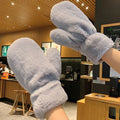 Manoplas de felpa suaves Guantes cálidos de invierno