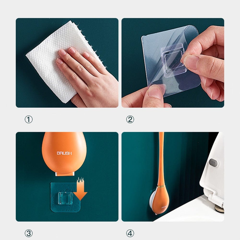 Escobilla de inodoro de silicona flexible