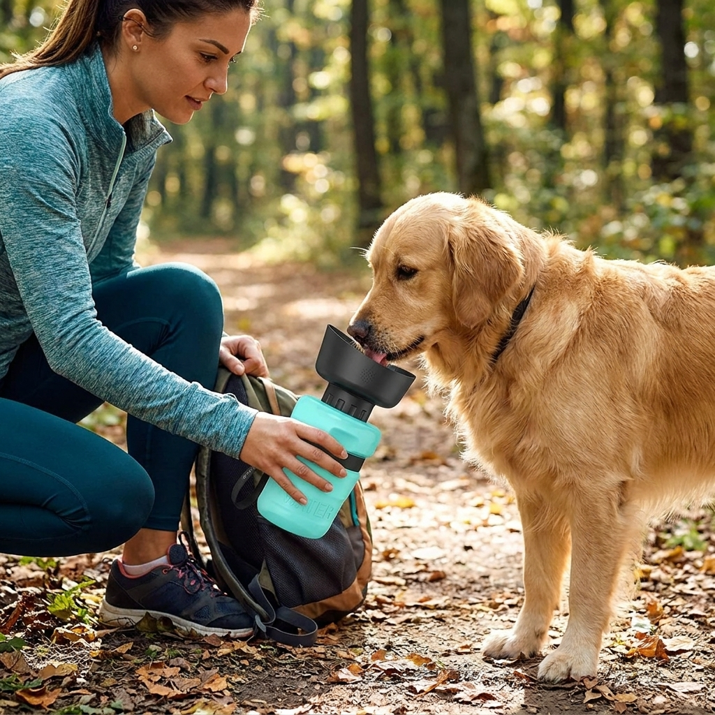 Foldable Dog Water Bottle lifestyle