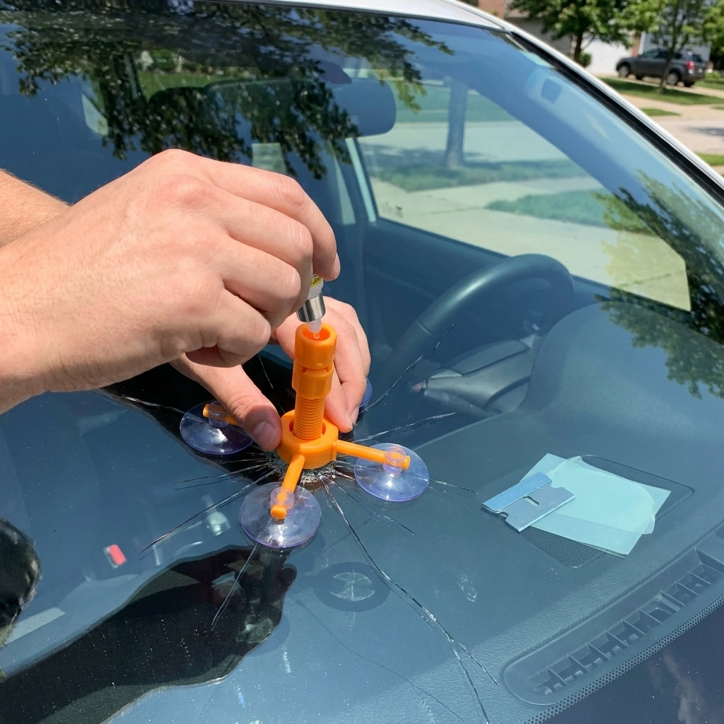 Windshield Glass Repair Kit lifestyle