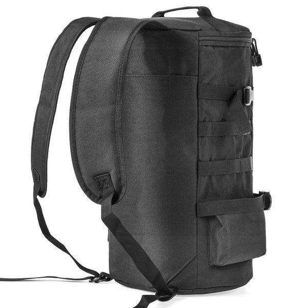 Mochila para aparejos de pesca con organizador de cajas de aparejos y caña