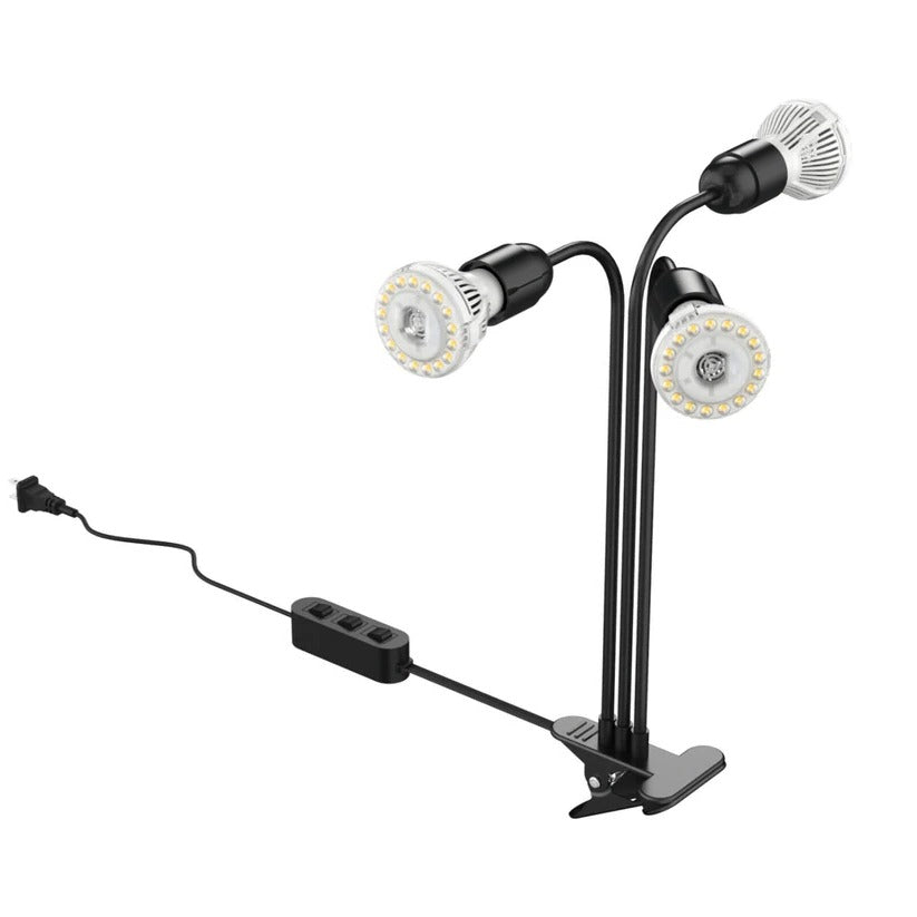 Lámpara de cultivo LED de cuello de cisne de espectro completo para plantas de interior con invernadero