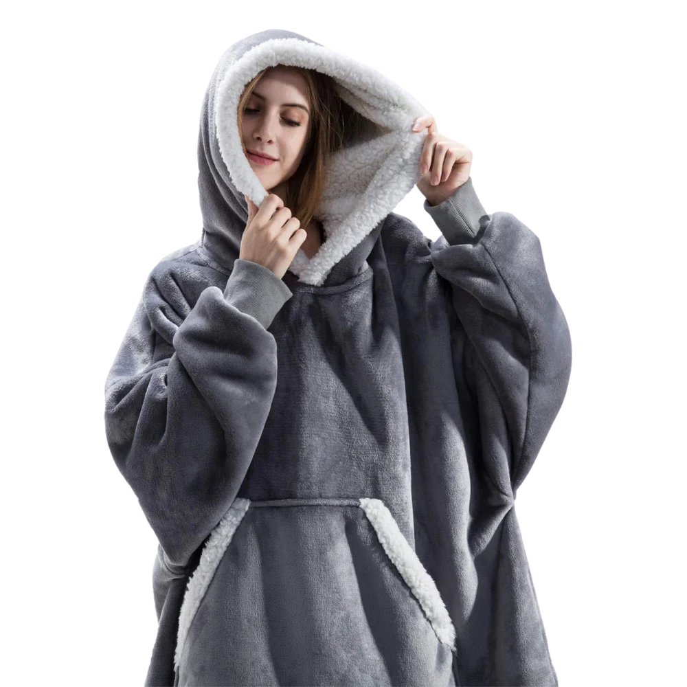 Sudadera con capucha y manta cómoda de gran tamaño