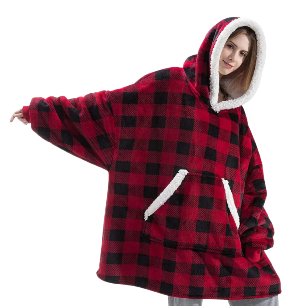 Sudadera con capucha y manta cómoda de gran tamaño