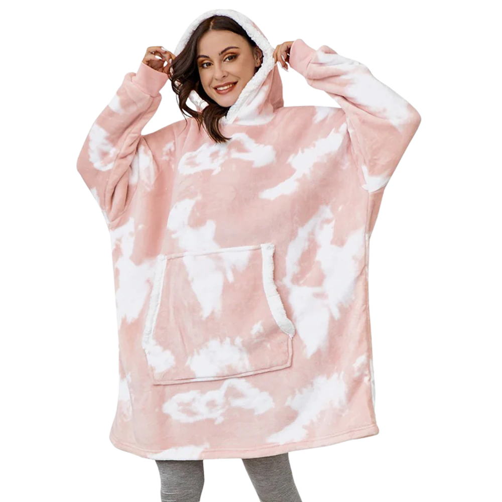 Sudadera con capucha y manta cómoda de gran tamaño