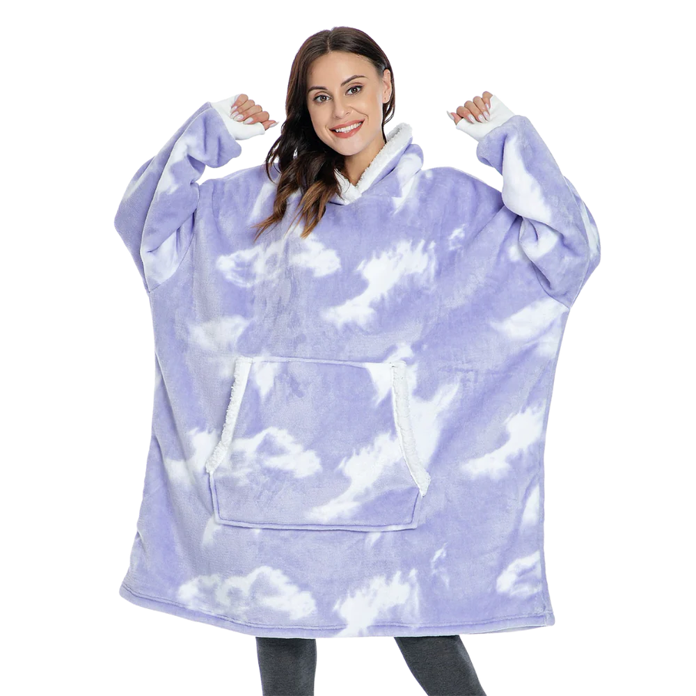 Sudadera con capucha y manta cómoda de gran tamaño