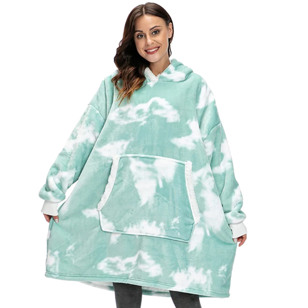 Sudadera con capucha y manta cómoda de gran tamaño