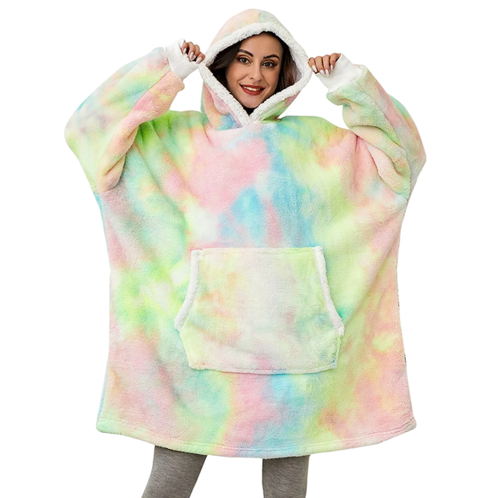 Sudadera con capucha y manta cómoda de gran tamaño