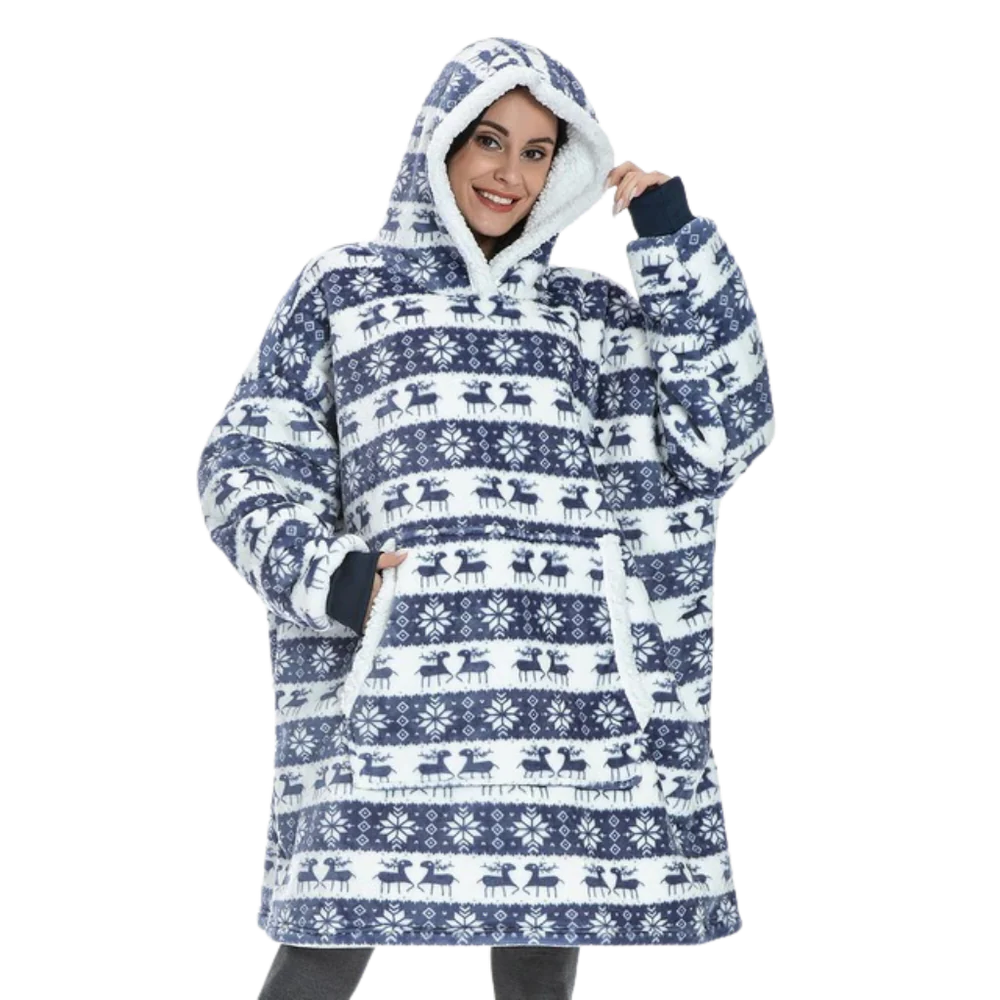Sudadera con capucha y manta cómoda de gran tamaño