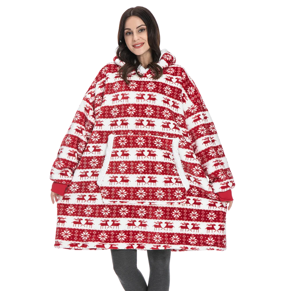Sudadera con capucha y manta cómoda de gran tamaño