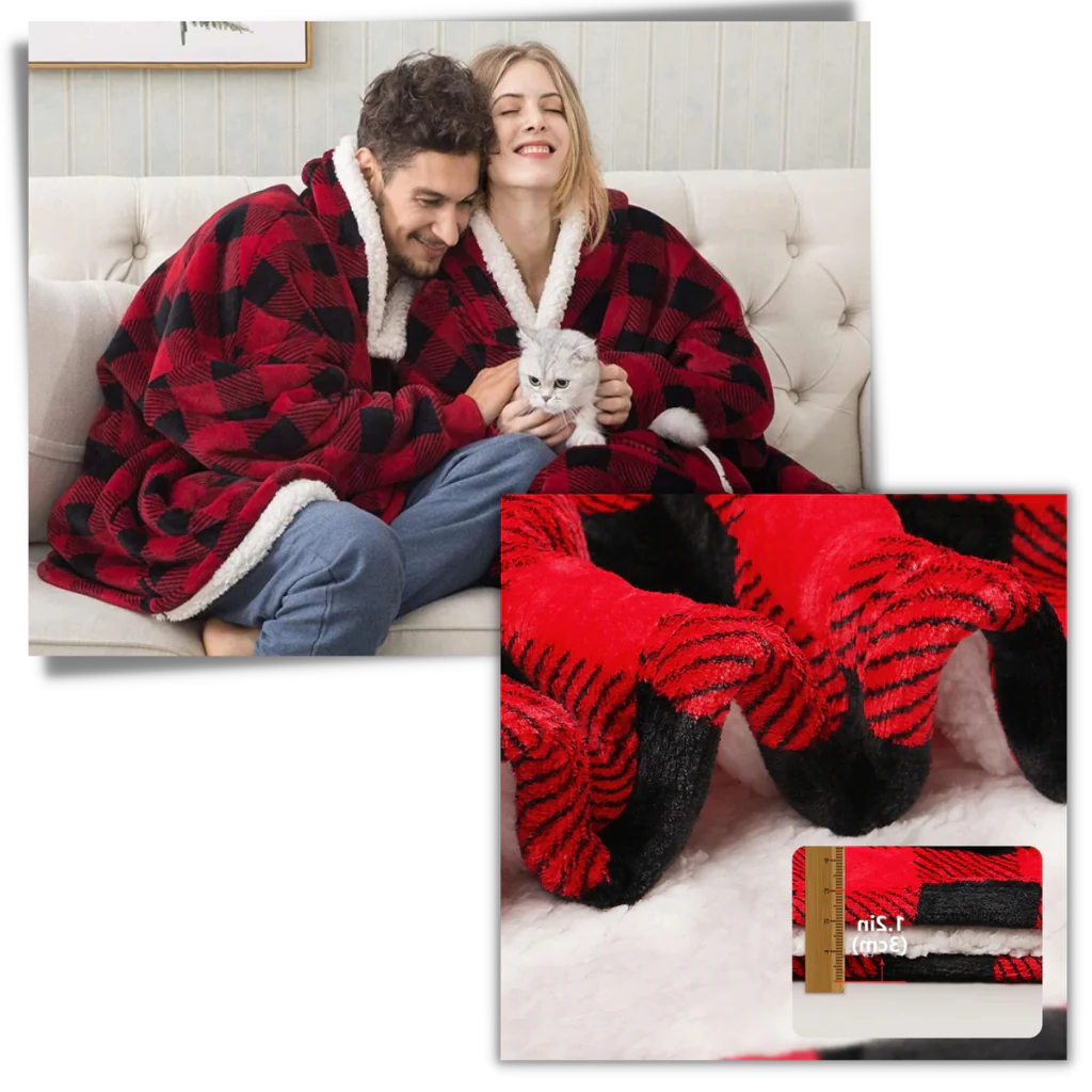 Sudadera con capucha y manta cómoda de gran tamaño