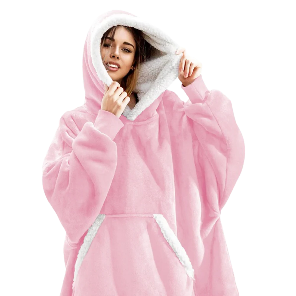 Sudadera con capucha y manta cómoda de gran tamaño