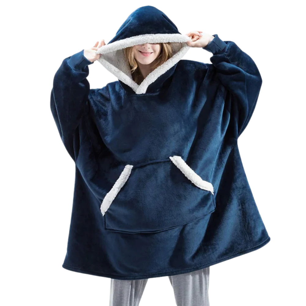 Sudadera con capucha y manta cómoda de gran tamaño