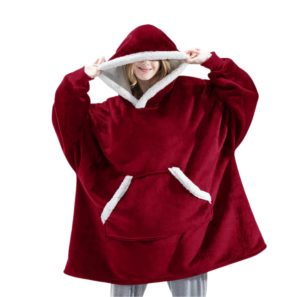 Sudadera con capucha y manta cómoda de gran tamaño