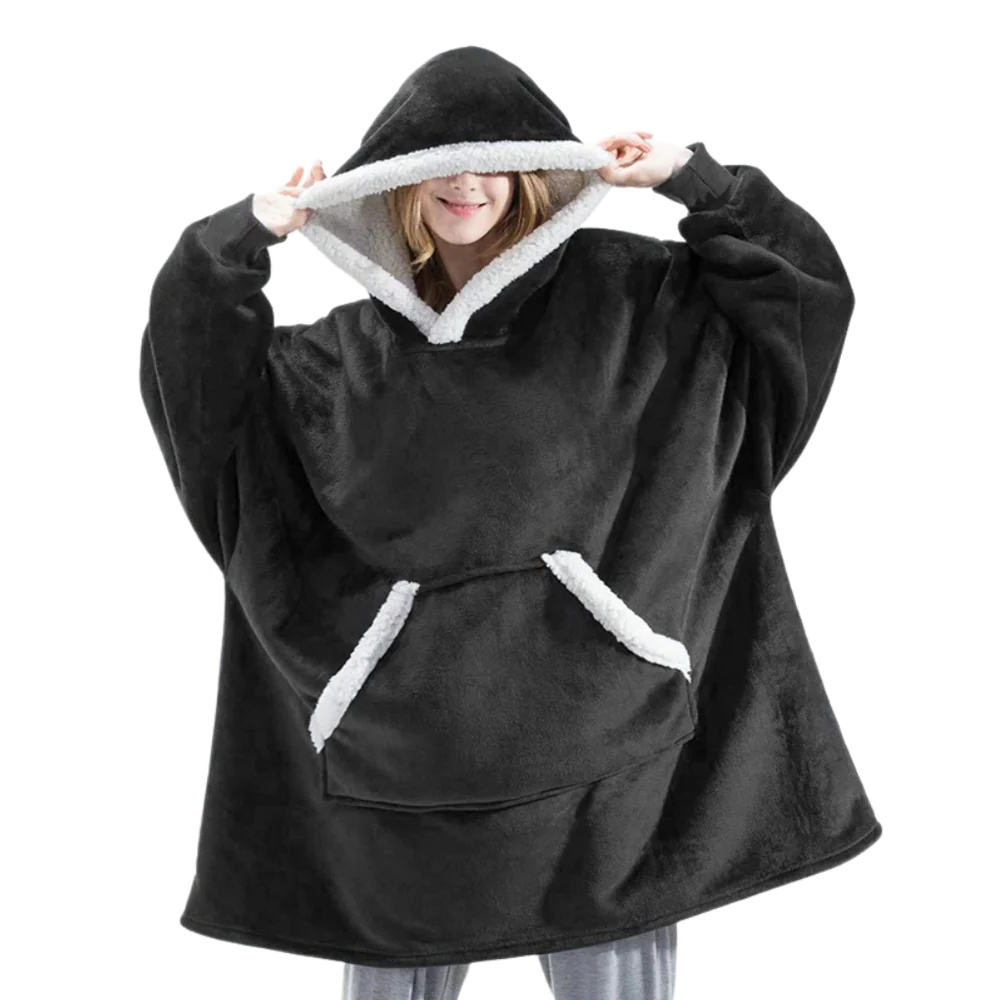 Sudadera con capucha y manta cómoda de gran tamaño