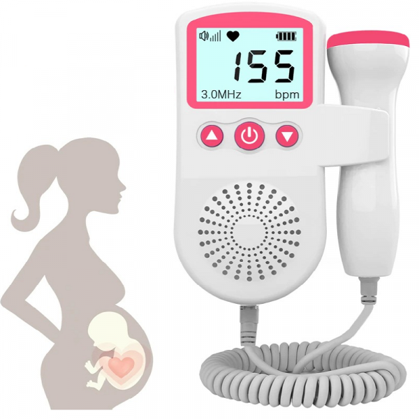 Fetal Doppler Heart Rate Monitor Home Pregnancy Baby Fetal